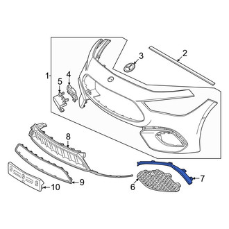 Mercedes-Benz OE - Front Left Bumper Trim