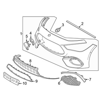 Mercedes-Benz OE - Front Bumper & Grille - Bumper & Components (W/O AMG Line Cover & Components)