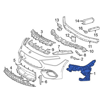 Mercedes-Benz OE - Front Left Bumper Cover Support Rail
