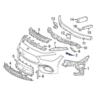 Mercedes-Benz OE - Front Left Outer Bumper Cover Bracket