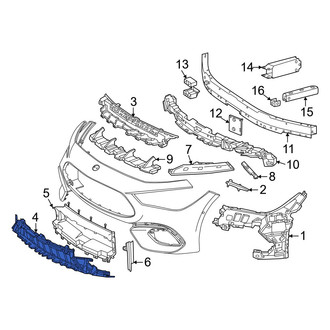 Mercedes-Benz OE - Front Lower Bumper Cover Support Rail