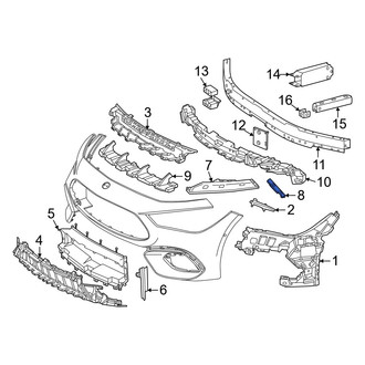 Mercedes-Benz OE - Front Right Inner Bumper Cover Bracket