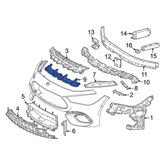 Mercedes-Benz OE - Front Upper Bumper Impact Absorber