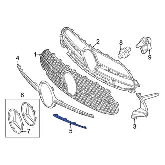Mercedes-Benz OE - Front Left Grille Molding