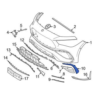 Mercedes-Benz OE - Front Left Bumper Trim