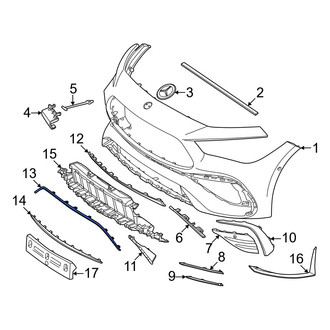 Mercedes-Benz OE - Front Left Grille Molding