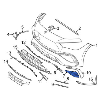 Mercedes-Benz OE - Front Left Outer Grille