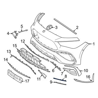 Mercedes-Benz OE - Front Right Grille Molding