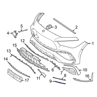 Mercedes-Benz OE - Front Left Grille Molding