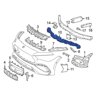 Mercedes-Benz OE - Front Lower Bumper Impact Absorber