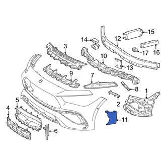 Mercedes-Benz OE - Front Left Lower Bumper Cover Bracket