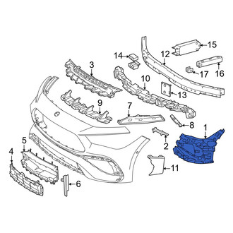 Mercedes-Benz OE - Front Left Bumper Cover Support Rail
