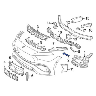 Mercedes-Benz OE - Front Right Outer Bumper Cover Bracket