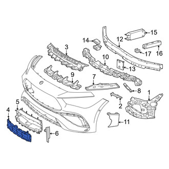 Mercedes-Benz OE - Front Lower Bumper Cover Support Rail