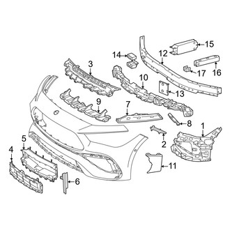 Mercedes-Benz OE - Front Bumper & Grille - Bumper & Components (With AMG Line Inner Components)
