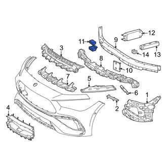 Mercedes-Benz OE - Front Center Bumper Impact Bar Brace