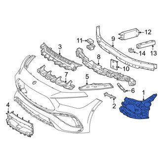 Mercedes-Benz OE - Front Left Bumper Cover Support Rail