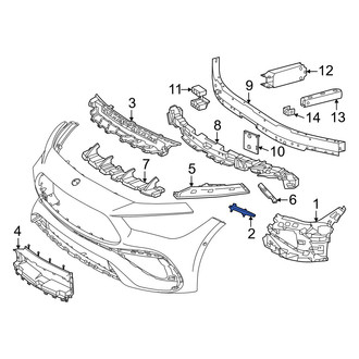 Mercedes-Benz OE - Front Left Outer Bumper Cover Bracket