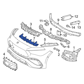 Mercedes-Benz OE - Front Upper Bumper Impact Absorber