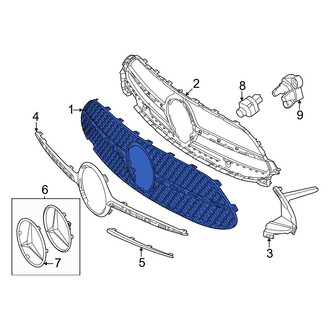 Mercedes-Benz OE - Front Left Outer Grille