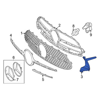 Mercedes-Benz OE - Left Grille Reinforcement Bracket