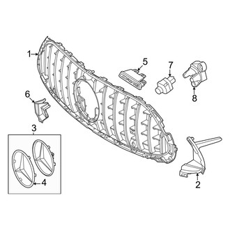 Mercedes-Benz OE - Front Bumper & Grille - Grille & Components