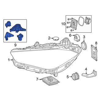 Mercedes-Benz OE - Left Headlight Hardware Kit