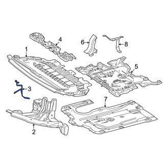 Mercedes-Benz OE - Front Left Radiator Support Splash Shield Bracket