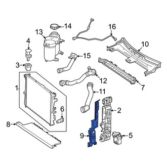 Mercedes-Benz OE - Front Left Radiator Support Air Deflector