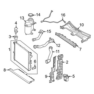 Mercedes-Benz OE - Cooling - Radiator & Components (Primary Cooling), (2.0L)