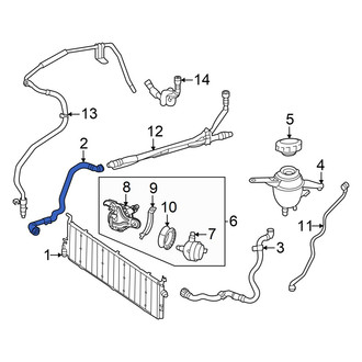 Mercedes-Benz OE - Front Right Drive Motor Battery Pack Coolant Hose