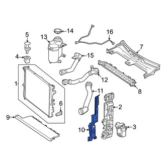 Mercedes-Benz OE - Front Left Radiator Support Air Deflector