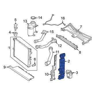 Mercedes-Benz OE - Left Radiator Mount Bracket