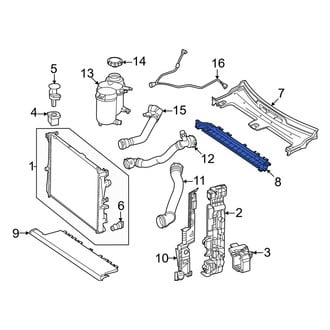 Mercedes-Benz OE - Front Upper Radiator Support Air Deflector