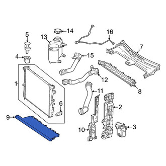 Mercedes-Benz OE - Front Lower Radiator Support Air Deflector