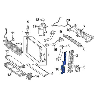Mercedes-Benz OE - Front Left Radiator Support Air Deflector