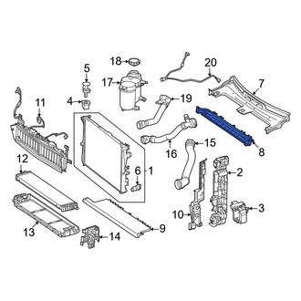 Mercedes-Benz OE - Front Upper Radiator Support Air Deflector