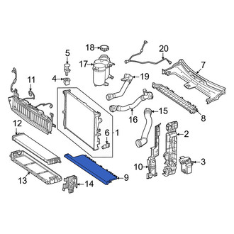 Mercedes-Benz OE - Front Lower Radiator Support Air Deflector