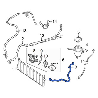 Mercedes-Benz OE - Front Left Drive Motor Battery Pack Coolant Hose