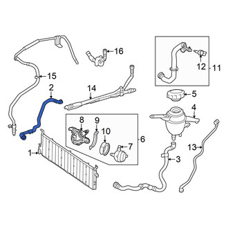 Mercedes-Benz OE - Right Drive Motor Battery Pack Coolant Hose