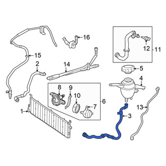 Mercedes-Benz OE - Front Left Drive Motor Battery Pack Coolant Hose