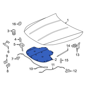 Mercedes-Benz OE - Front Hood Insulation Pad