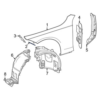 Mercedes-Benz OE - Left Lower Fender Seal