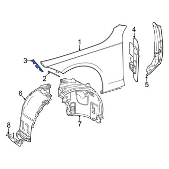 Mercedes-Benz OE - Left Upper Fender Seal