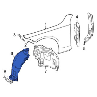 Mercedes-Benz OE - Front Left Forward Fender Splash Shield