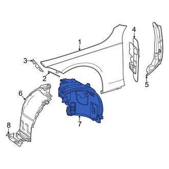 Mercedes-Benz OE - Front Left Forward Fender Splash Shield