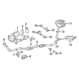 Mercedes-Benz OE - Exhaust System - Exhaust Components (2.0L)