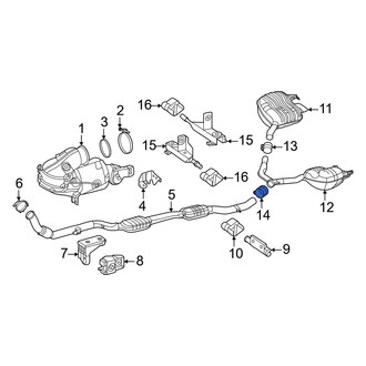 Mercedes-Benz OE - Rear Left Exhaust Muffler Clamp