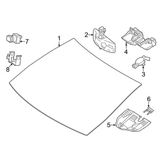 Mercedes-Benz OE - Windshield - Glass (Coupe)
