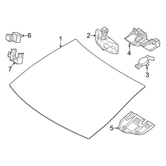 Mercedes-Benz OE - Windshield - Glass (Convertible)